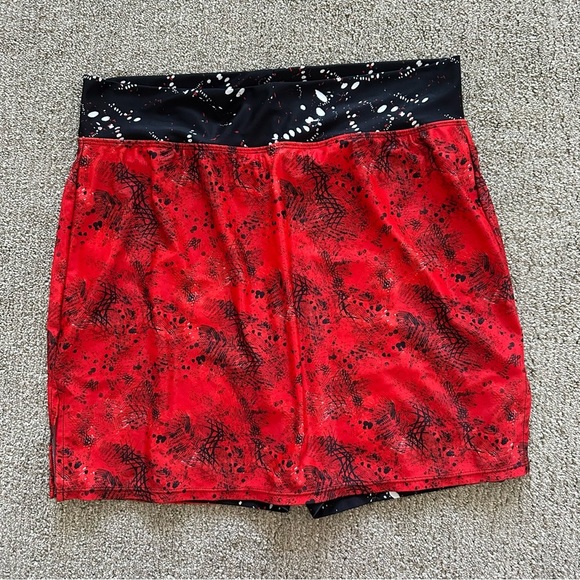 Skort Obsession Golf Tennis Skort Bright Red Splatter Print Artsy Size Large - Picture 1 of 6